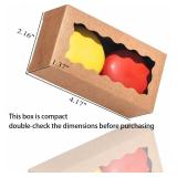 Small treat boxes with window - 35pcs candy box for chocolate & bakery treats - 4.17 x 2.16 x 1.37 inches small bakery boxes - Retail: $10