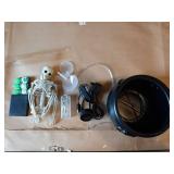 Halloween Decorations Indoor, Cauldron Halloween Decor with Puking Skeleton, Black Plastic Witches Cauldron Fog Maker Mist Diffuser Green Light Water Free DIY Skeleton for Party Home Table Decor