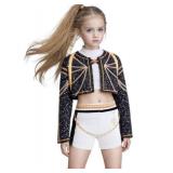Rumi Golden Costume Kids, Kpop Girls Halloween Cosplay Outfit 7-8Y - Retail: $50