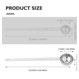 Long Handle Stainless Steel Coffee Scoop 2 Tablespoon Measuring Spoon for Ground Coffee & Powder Includes Teaspoon and Funnel Design (2 TPSP)