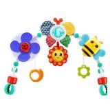 Baby Activity Arch Toy Bar for Stroller, Bassinets and Car Seat, Adjustable Crib Toys Hanging Attachment, Sensory Development Toys with Rattles - Retail: $23