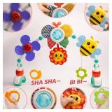 Baby Activity Arch Toy Bar for Stroller, Bassinets and Car Seat, Adjustable Crib Toys Hanging Attachment, Sensory Development Toys with Rattles - Retail: $23