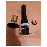 Bathroom Sink Drain with Overflow, All Metal Pop Up Drain for Bathroom Sink Stopper with Strainer Basket Hair Catcher Anti Clog Rustproof Matte Black, S2018A-BK - Retail: $24