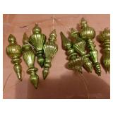 8 Pcs 6 Inch Mercury Glass Finial Christmas Ornaments Hanging Christmas Finials Glass Ornaments Assorted Mercury Decor for Vintage Holiday Xmas Tree Decoration(Fresh Green) - Retail: $22
