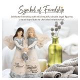 Pavilion Elements Angels Figurine - Double Angel Figure Display - Truly Blessed to Have A Wonderful Friend Like You" Printed Text, Angel Collectibles, Sister Angel Figurines, Friend Theme, 5" - Retail