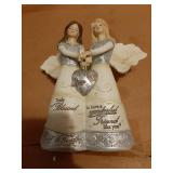 Pavilion Elements Angels Figurine - Double Angel Figure Display - Truly Blessed to Have A Wonderful Friend Like You" Printed Text, Angel Collectibles, Sister Angel Figurines, Friend Theme, 5" - Retail