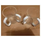 2 Pcs Judaica Hand Washing Cup with Dual Handles for Netilat Yadayim 5 Acrylic Clear Negel Vasser Jewish Ritual Kohanim Holiday Gifts(White Handle) - Retail: $33"