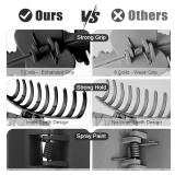 Hair Claw Clips for Women - 8PK Large Neutral Matte Jumbo Hair Clips for Thick, Thin, Long, Short, Curly Hair Girls, Big Jaw Clip Set for Daily Use(Midnight Black) - Retail: $9