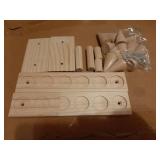 2-Tier 12-Slot Wooden Finger Ring Display Stand Jewelry Ring Display Holder Showcase with 12Pcs Wooden Display Ring Cone Storage Organizer for Ring Jewelry 3.54 x 8.46 x 4.72 Inches - Retail: $16