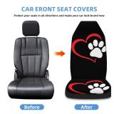 2 Pcs Premium Heart-Shaped Paw Print Car Seat Cover, Breathable & Washable Car Seat Covers Head Sets, Fashionable Printed Seat Covers for Cars Interior, Universal Fit for Most Cars - Retail: $40