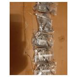 Cabinet Hinges Brushed Nickel for Kitchen Cabinets Doors (5 Pair -10 Pcs) -1/2 Overlay (Variable) -Self Closing Kitchen Cabinet Hinges Flush Mount w/Silicon Bumpers & Hardware Screws - Retail: $13"