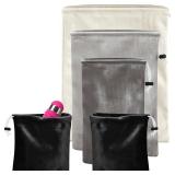 4 Pcs Satin Game Toy Storage Bags Drawstring Gift Pouches Reusable Organizer for Women Men Toy Bags Foldable Ditty Pouches, 4 Sized for Home Travel(Classic Color, Classic) - Retail: $8