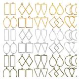 60Pcs Hollow Frame Pendants - Resin Craft Bezels Jewelry Molds for Necklaces and Earrings Making Supplies - Retail: $9