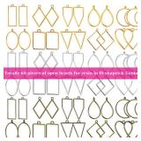 60Pcs Hollow Frame Pendants - Resin Craft Bezels Jewelry Molds for Necklaces and Earrings Making Supplies - Retail: $9