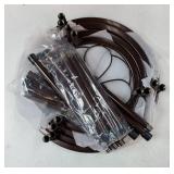 5 Pack Metal Plant Stand, Anti-Rust Iron Plant Stands for Indoor and Outdoor, Heavy Duty Flower Pot Stands for Multiple Plant, Black Potted Plant Holder for Garden Home (5 Pack Brown) - Retail: $33