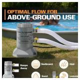 530 GPH Above Ground Pool Cartridge Filter Pump Complete Kit with Hoses & Filter Cartridge Durable, Leak-Proof Design for Clean Water Easy Setup for Small to Medium Pools, 5.91 x 8.7 inch - Retail: $2