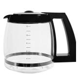 12-Cup Replacement Glass Coffee Carafe for Cuisinart Coffee Maker Models DCC-1200, DCC-1100BK, DCC-2650, CHW-12, CHW-12P1, DGB-550BK, DGB-550BK1, DGB-625BC, DGB-700BC, and SS-12 | Part# DCC-1200PRC - 