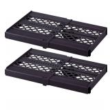 LockerMate Adjust-A-Shelf Locker Shelf, Extends to Fit Your Locker, Easy to Use, Perfect for School, Office, Gym, Black, 2-Pack - Retail: $26