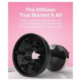 Bellissima Diffon Ceramic Diffuser Hair Dryer for Curly Hair - 2-in-1 Blow Dryer with Diffuser - Reduces Frizz, Defines Curls, Volumizes - Lightweight, Compact, Easy Hold Handle - Retail: $99