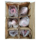 6 Pcs Christmas Ceramics Velvet Trees Set Christmas Table Decorations 3 Sizes Velvet Xmas Tree for Winter Holiday Table Centerpiece Decorations Mantel Decor Xmas Gifts(Pink) - Retail: $25