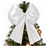 32 x 41 Inches Extra Large White Satin Bows for Coquette Room Decor Giant Bow Birthday Party Decorations for Home Wall Valentine