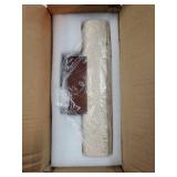 Outdoor Waterproof Wall Sconce, 11 H Long Linear Natural Yellow Travertine Wall Lamp with Natural Stone Lampshade Wooden Base, MCM Wall Sconce for House Patio Garage Entryway (Water Resistant) - Retai