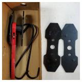 Brake Caliper Press, Caliper Piston Spreader, Brake Tools, Brake Caliper Piston, Brake Caliper Press Ratchet with 2 Extra pcs Steel Plates, Red. VISIBLE USE. - Retail: $20