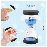 Sand Timer, Sand Timers Colorful 1/3/5/10/15/30 Minutes Sandglass Timer with Protective Cover for Classroom Home Office Cooking (Pack of 6) Multicolor - Retail: $17