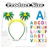 53 Pcs Book Character Costume Accessories Letter Tree Costume Set Includes Palm Tree Headband and 52 Felt Letter Stickers for Halloween Accessories DIY - Retail: $16