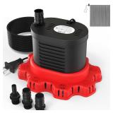 Pool Cover Pump Above Ground - 850 GPH Submersible Water Pump for Pool Draining, Portable Small Sump Pumps with 16