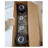 Natural Diffuser Reeds Bottles Sticks | Clear Glass Home Decor for Kitchen and Living Room | Black Wood Caps | Decorative Fragrance Set with Long Lasting Aroma - Set of 4 - Retail: $20