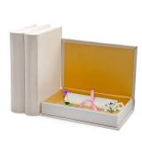 Design Faux Book Stack (Cream); Blank Set of 3 Decorative Books for DIY Crafts and Home Decor - Retail: $23