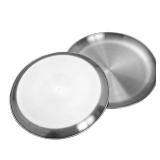 Stainless Steel Plates 9 inch 304 Metal Lightweight Unbreakable Dinner Dishes Plates Set Non-Toxin Dishwasher Safe BPA Free and Healthy (10 Pcs) - Retail: $30