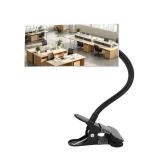 StartFine Clip On Security Mirror Convex Desk Office Cubicle for Personal Safety Desk Rear View Mirror Monitor Computer to See Behind You Flexible Gooseneck (Rectangle 6.69x2.95" Frameless) - Retail: 