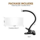 StartFine Clip On Security Mirror Convex Desk Office Cubicle for Personal Safety Desk Rear View Mirror Monitor Computer to See Behind You Flexible Gooseneck (Rectangle 6.69x2.95" Frameless) - Retail: 