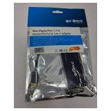 gofanco Mini DisplayPort 1.2 to VGA/DVI/HDMI 4Kx2K mDP 3 in 1 Adapter - Thunderbolt compatible  Black  Gold Plated  for MacBooks  Surface tablets  Chromebook Pixel and laptops with a Mini DP output