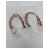 4-Pin Molex Power Cable Adapters.  Set of 2