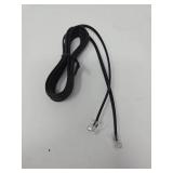 RJ11 Telephone Line Cord - 6ft Black.  Lot of 3