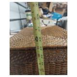 4-Tier Wicker Storage Basket Organizer with Metal Frame