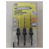Performax 3-Piece Tapered Countersink Drill Bit Set