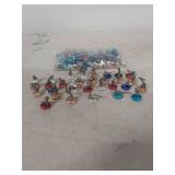 Pewter Figurines on Colored Glass Bases Collection