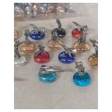 Pewter Figurines on Colored Glass Bases Collection