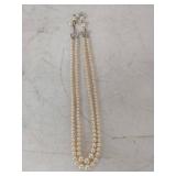 Double Strand Pearl Necklace