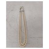 Double Strand Pearl Necklace
