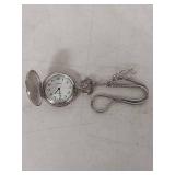 Geneva Quartz Pocket Watch with Chain