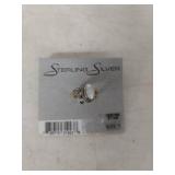 Sterling Silver Mother of Pearl Ring Size 7