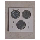 1943 Steel War Penny Set - P-D-S Mint Marks