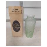 Tiara Exclusive Green Glass Vase with Original Box