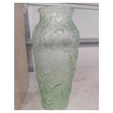 Tiara Exclusive Green Glass Vase with Original Box