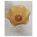 Tiara Sandwich Glass Amber Bowl